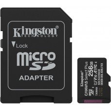 Kingston 256GB microSD Class10 A1 (V10) Canvas Select Plus Gen3 +SD adapter